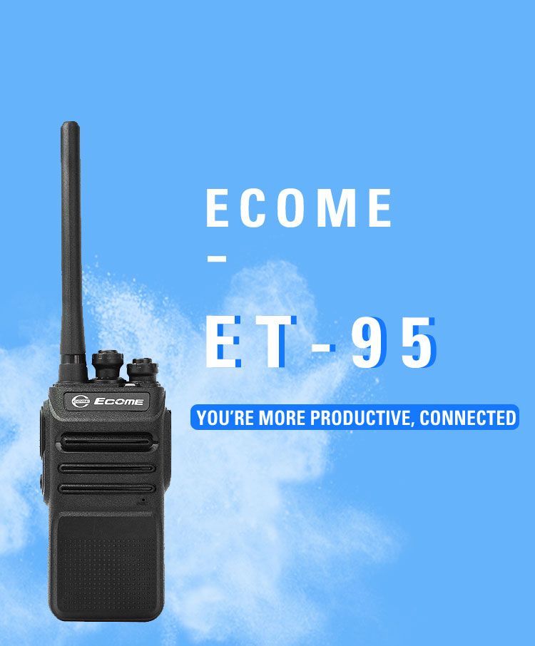 Ecome ET-95 Two Way Radio Uhf Amateur Rugged Walkie Talkie Wireless Walki Talki Set