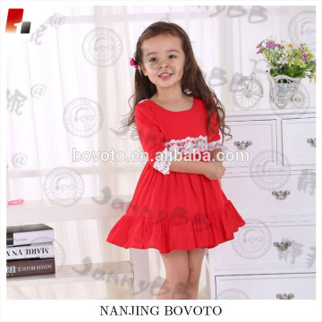 viscose fabric red toddler pinafore dress