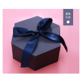Emballage de cadeaux de forme octogonale ruban de boîte personnalisée