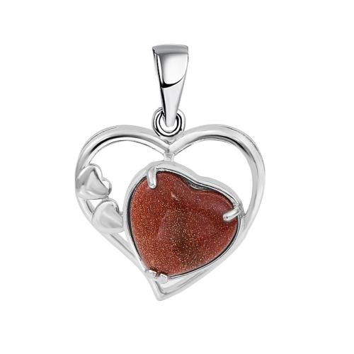 Love Heart Birthstone Pendant for Making Jewelry Necklace