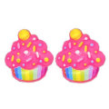 Hot Sale Flatback Cup Cake Resin Cabochon Dollhouse Toys Scrapbook Making Home Decoration Charms Kids Hairpin Ornament