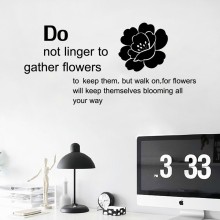 English sentences flower stickers/wall stickers for home decoration/wall papers