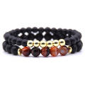 กำไลข้อมือ Onyx สีดำ 8mm Beads Natural Stone