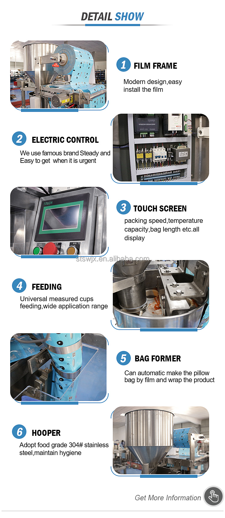 Automatic Snack Packaging Machine For Nuts And Sugared Foods, High ...
