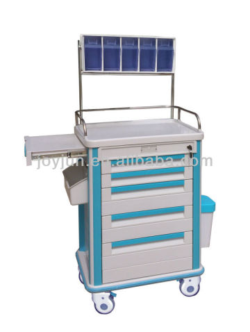 Medical anesthesia trolley cart with drawer