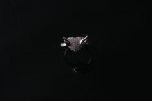 Girls Flying heart Silver CZ Engagement Rings jewellery wit