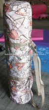 Cotton yoga mat carrying bag with pocket