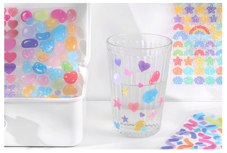 PVC Shiny Colorful Decorating Stickers