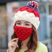 Promotion Hand Knit Crochet Beard Moustache Winter Beanie Hat