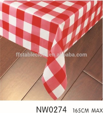 red plaid middle east table cloth