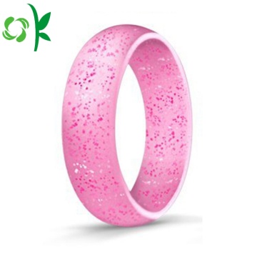 Unique Silicone Wedding-ring Round Powder Finger Ring