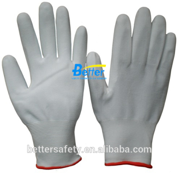 13 guage Nylon coated Water Based PU Protective Gloves China