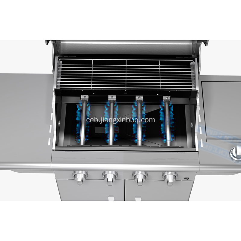 4-Burner Stainless Steel Kinaiyahan Gas BBQ Grill