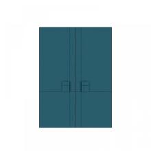 Double leaf aluminum entry door security swing door