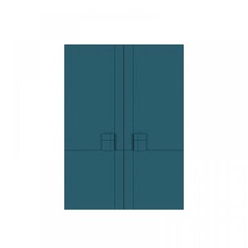 Double leaf aluminum entry door security swing door