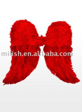 Party feather angel red wings (party decoration) MW-0008