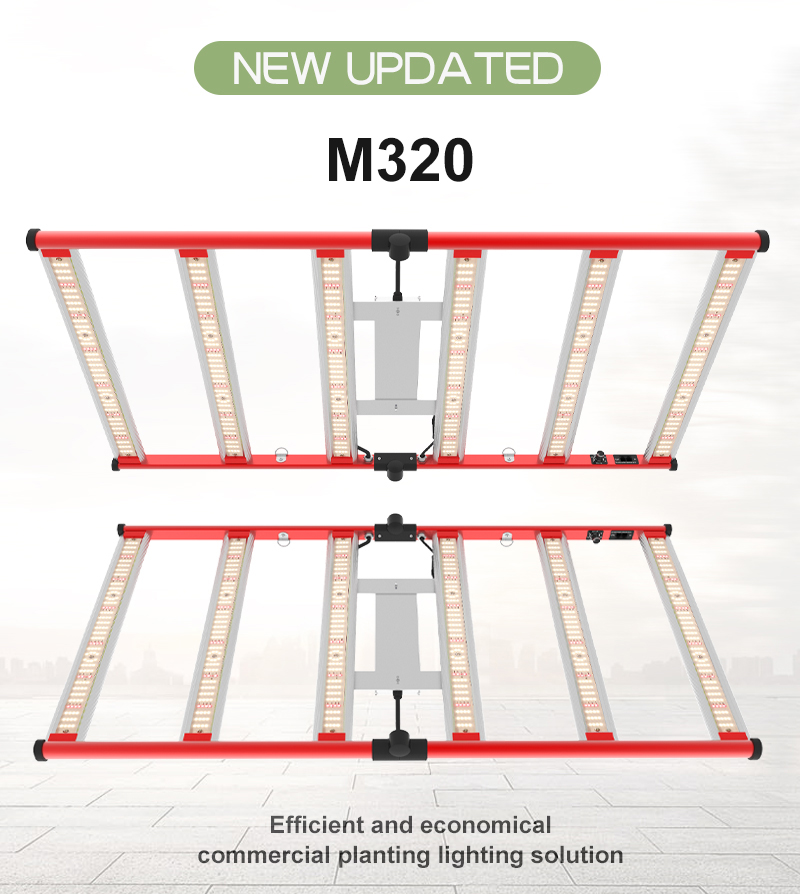 Full Spectrum 6 staplar LED Grow Light 320w