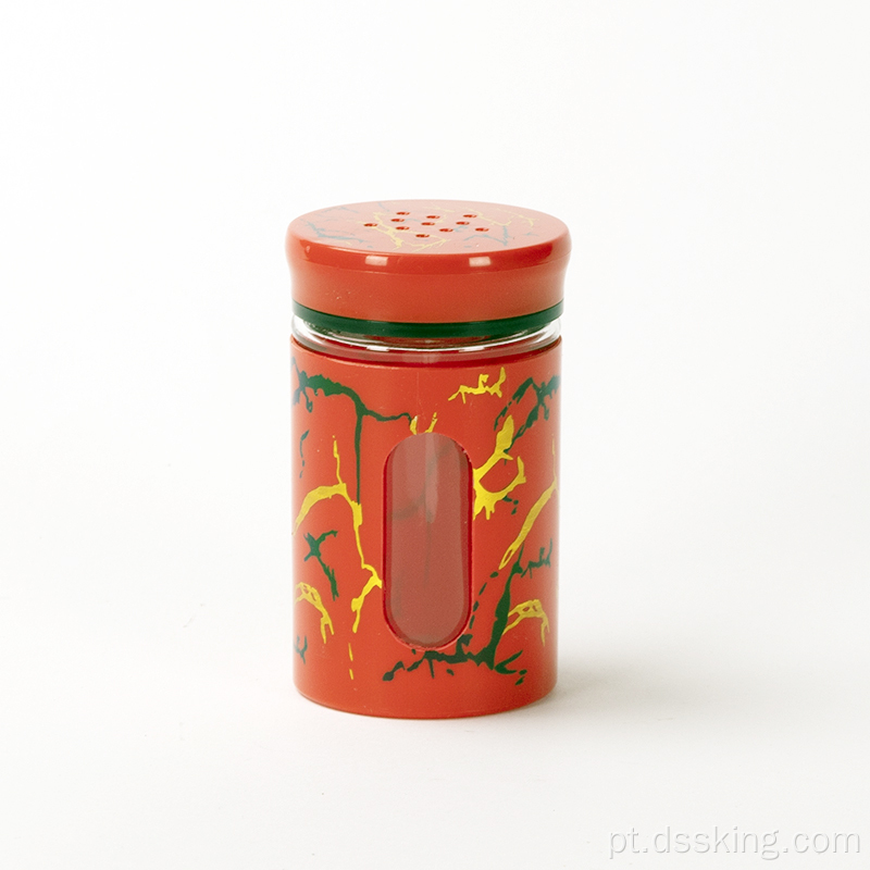 Contêiner de armazenamento de alimentos Spice Jar Air apertado vidro com conjunto de 150 ml 6pcs para cozinha
