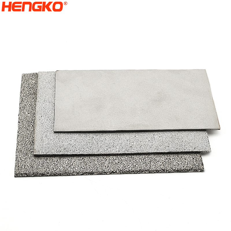 HENGKO custom size 0.2-120 microns stainless steel 316L sintered porous metal sheet plate filter