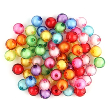 200 Pcs Colorful Acrylic Beads Crystal Beads