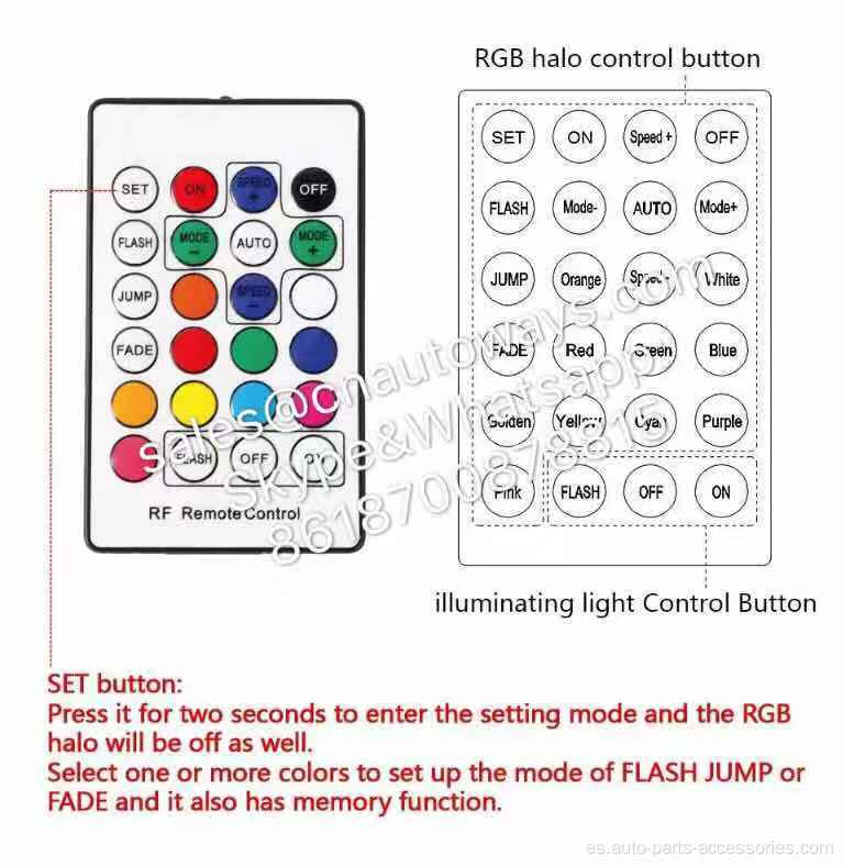 Modos de parpadeo LED de LED RGB Barra de luz de trabajo