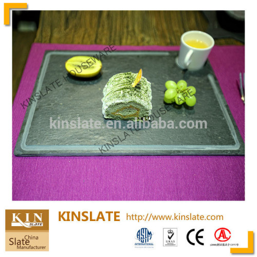natural black slate square serving platter