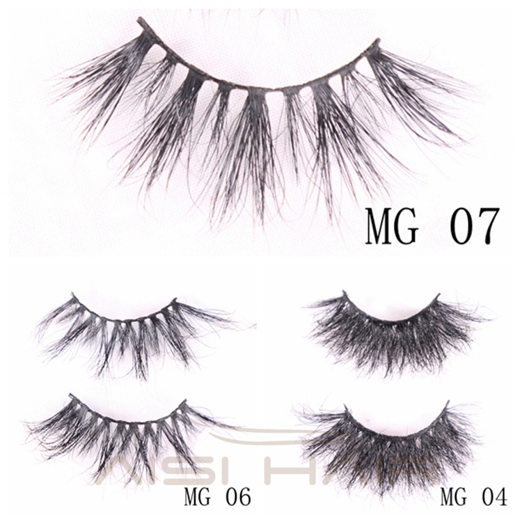 Aisi Hair Wholesale 27 mm 3D 5D Eyelashes With Customized Package Long Fluffy Thick Mink Fur False Eye Lash Vendor