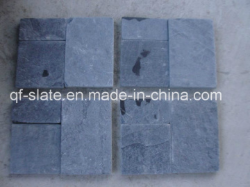Natural Black Slate Tumbled Stone Pavers, Slate Stone Tiles