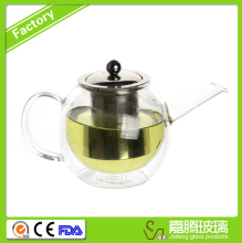 manufacturer china promotion gift OEM double wall glass teapot