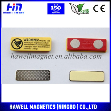 2015 hard plastic magnetic name badge