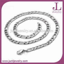 6mm Wide Silver Stainless Steel Chain Figaro Necklace Chain