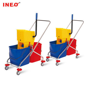 Two Buckets Wringer Trolley Cleaning Station