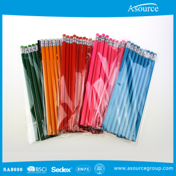 Colorful Hexagonal Pencil with Eraser Topper Wholesale