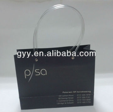 Hair salon gift bags with plastic handles