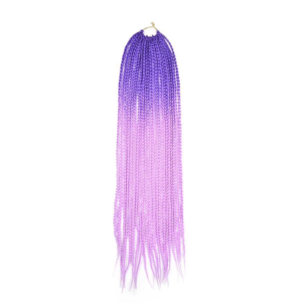 Wholesale High Temperature Fiber Ombre Color 3D Cubic Split Twist 100% Synthetic Crochet Hair Box Braids