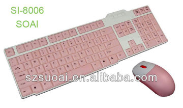 pink mini wireless keyboard mouse combo