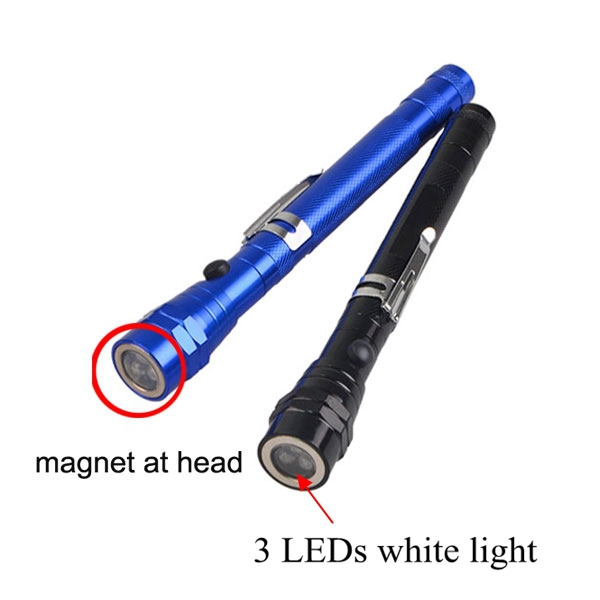 Portable Flexible Neck Magnetic Telescopic Flexible Pen Shape Light Flashlight LED Work Torch with Magnet for Inspection