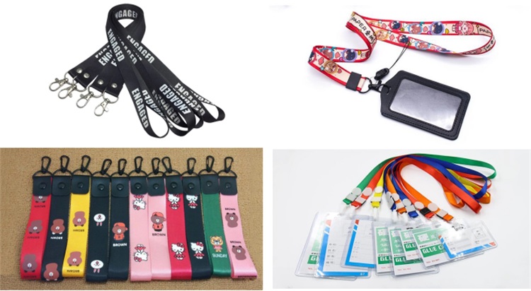 Polyester Custom Bright Color High Quality Neck Polyester Lanyard Keychain