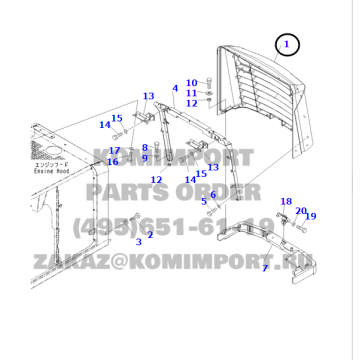 jeriji komatsu 418-54-31142 untuk WA320-6