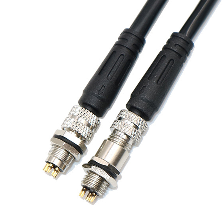 Industri kalis air adat IP67 IP68 3pin 4 pin 8pin lelaki wanita m12 m8 kabel sensor
