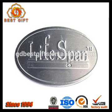 Custom metal nameplate embossed logo nameplate