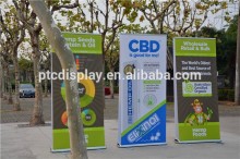 outdoor rull up banner stands banner stand with spring and heavy iron foot