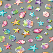 Ocean Inspirations: Cute Nail Stickers with Macaron Colors, Seashells, and Starfish