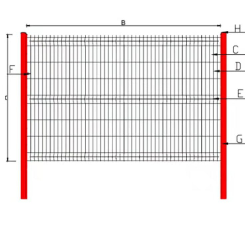 hot dipped galvanized 3d bending farm fence