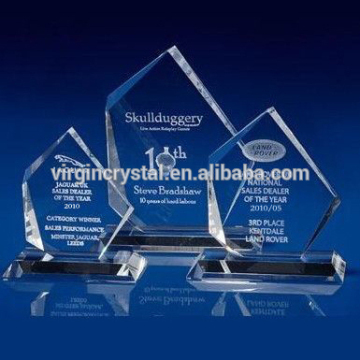 3D Laser Engraved Crystal Plaque With Crystal Base For 3D Crystal Engraved Souvenirs