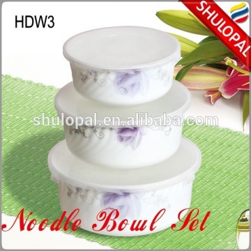 Heat Resistant Opal Glassware Opal Glass 3pcs Salad bowl set Noodle bowl set