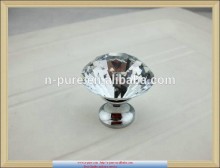 Diamond crystal knobs for door decoration glass furniture handles