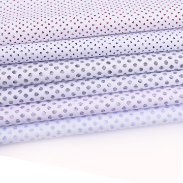 White Poplin Background Dot Printed Stock Lot Fabric