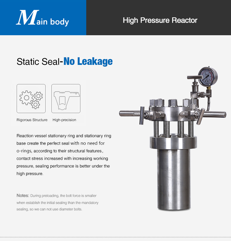 1l~10l High Pressure Glass Chemical Reactor With Discharge Valve Super Quality High Pressure Chemical Reaction Vessel