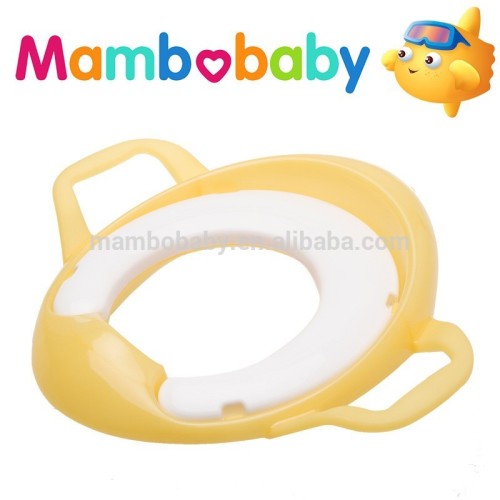 Plastic baby safety toilet seat cover with handles